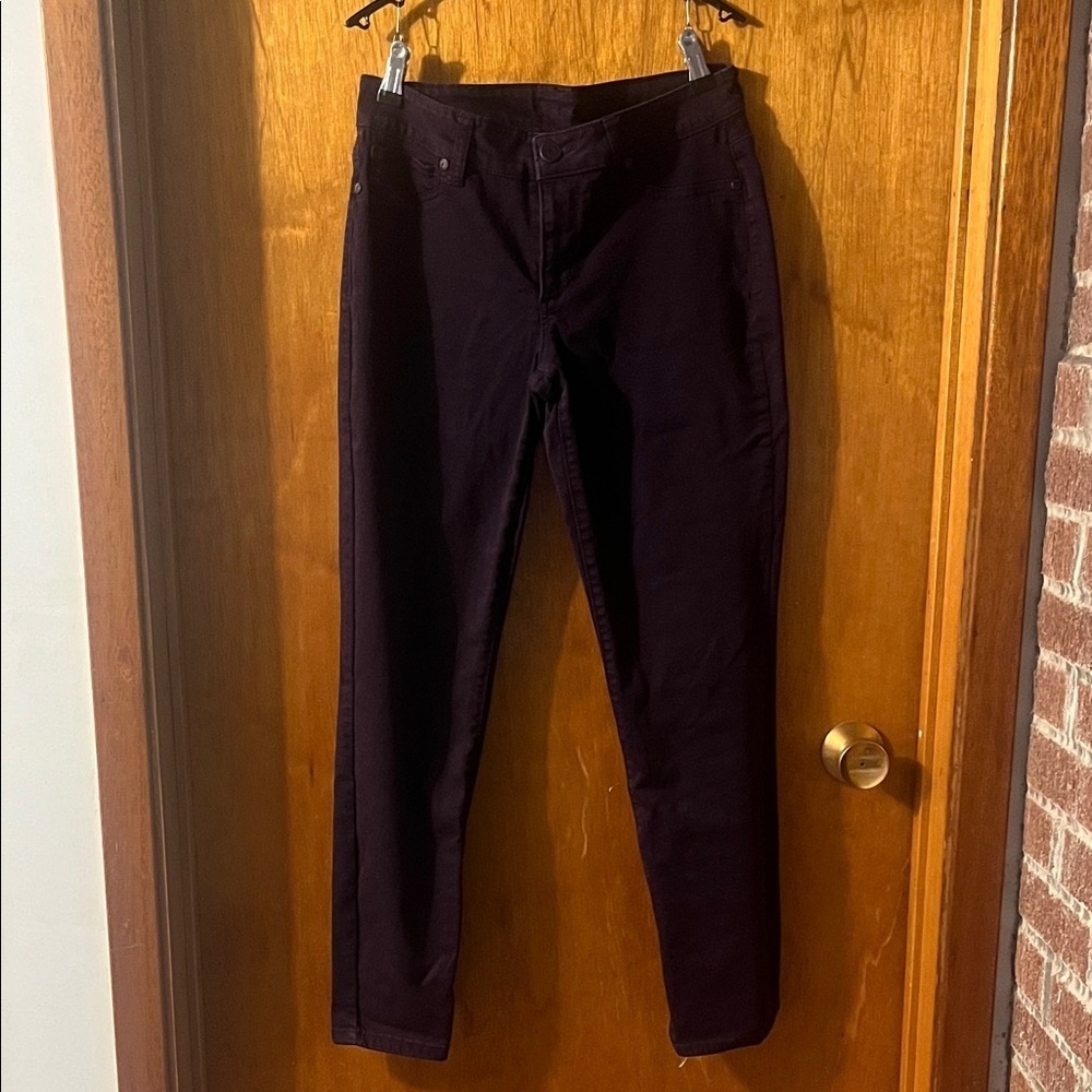 Woman’s Maurices Dark Purple Skinny Leg Jeans Medium